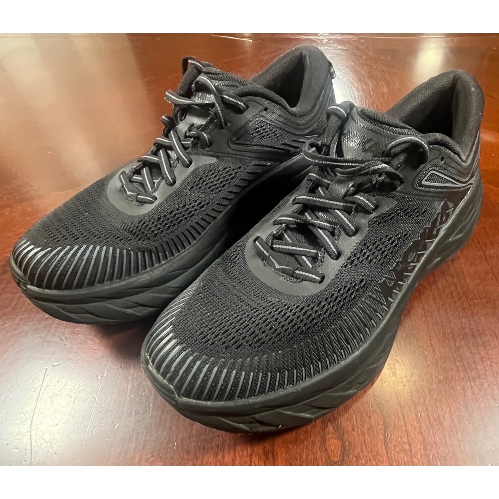 Hoka One One Bondi 7 Black Black Road Running Shoes 1110519 BBLC Womens 8.5 Guc